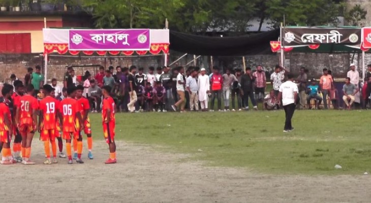বগুড়ায় জুলাই শহীদ স্মৃতি জেলা প্রশাসক গোল্ডকাপ ফুটবলে সোনাতলার জয়