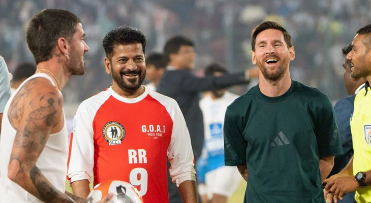 হায়দরাবাদে দর্শক মাতালেন মেসি