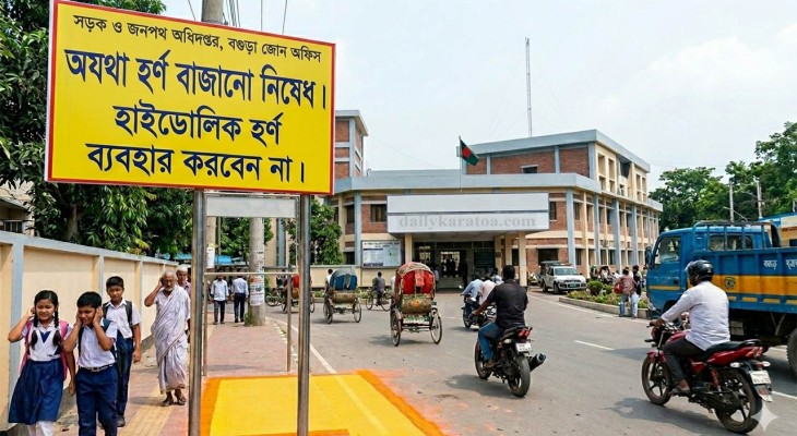বগুড়ায় আবাসিক এলাকায় শব্দের মাত্রা সীমার চেয়ে অনেক বেশি