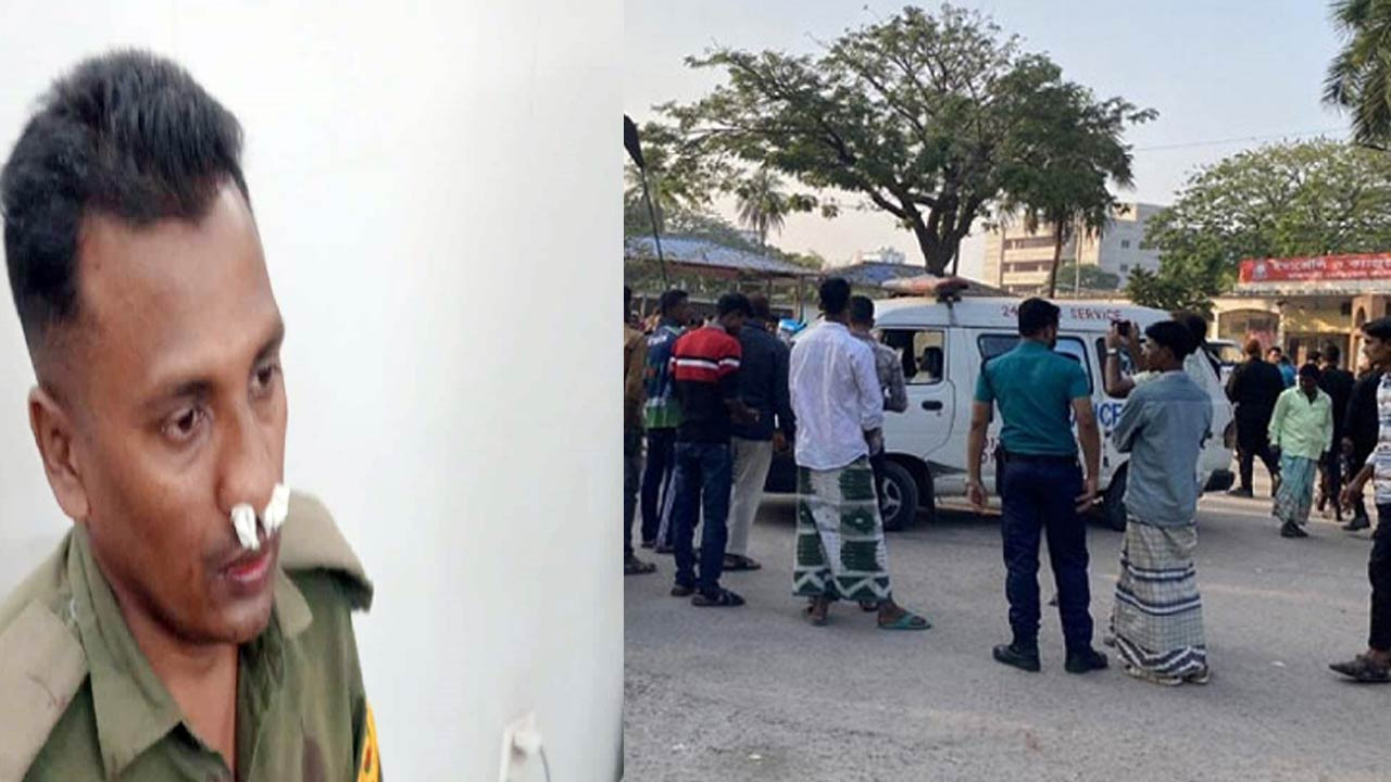 রামেক হাসপাতালে ঘুসি মেরে আনসার সদস্যের নাক ফাটালো অ্যাম্বুলেন্স সিন্ডিকেট