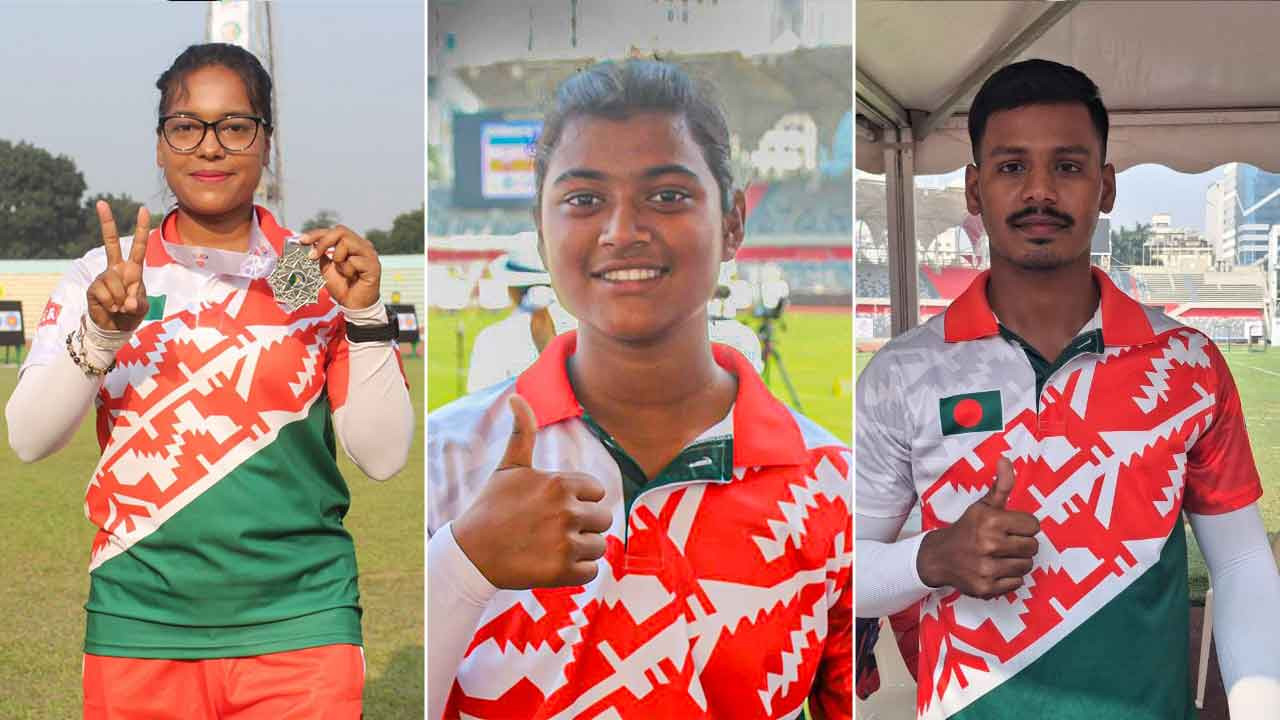 পদকজয়ী তিন আরচারকে ৩০ লাখ টাকা পুরস্কার ঘোষণা