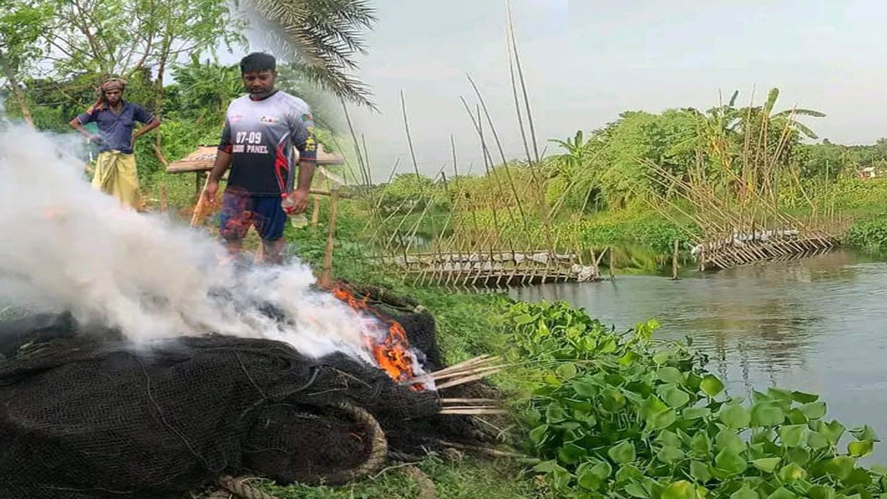 পাবনার চাটমোহরে আবারও অবৈধ সোঁতিবাঁধ উচ্ছেদ