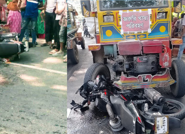 চুয়াডাঙ্গায় মোটরসাইকেল-লাটাহাম্বার সংঘর্ষে প্রবাসী নিহত