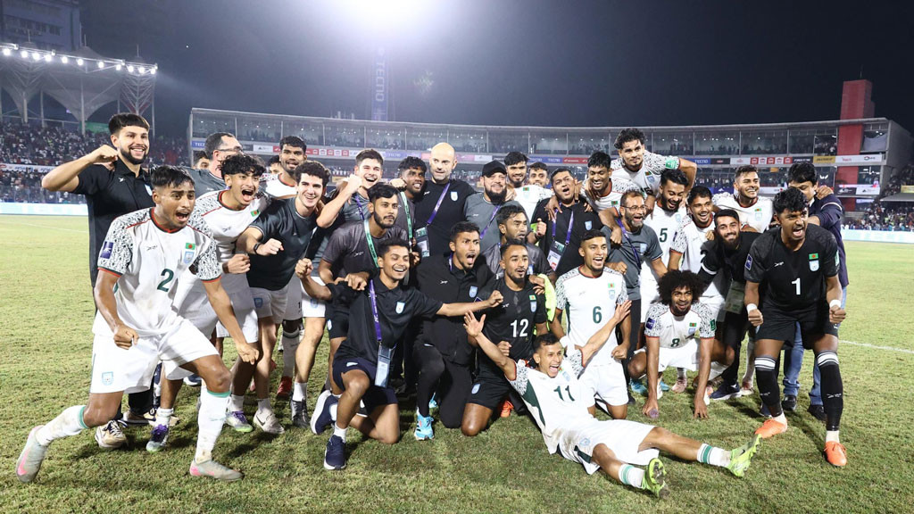 ভারতকে হারিয়ে ফিফা র‍্যাঙ্কিংয়ে তিন ধাপ এগোল বাংলাদেশ