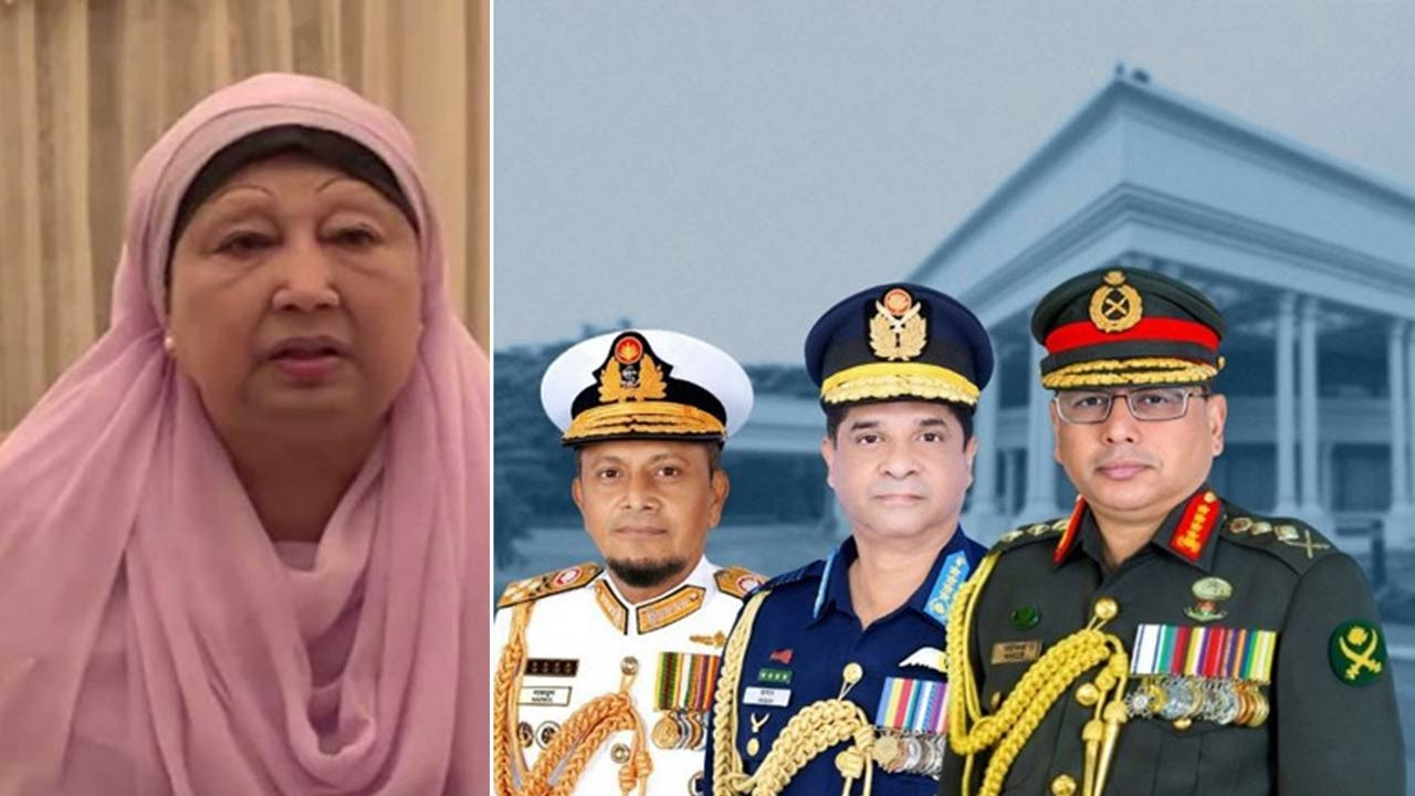 খালেদা জিয়াকে দেখতে হাসপাতালে তিন বাহিনীর প্রধান