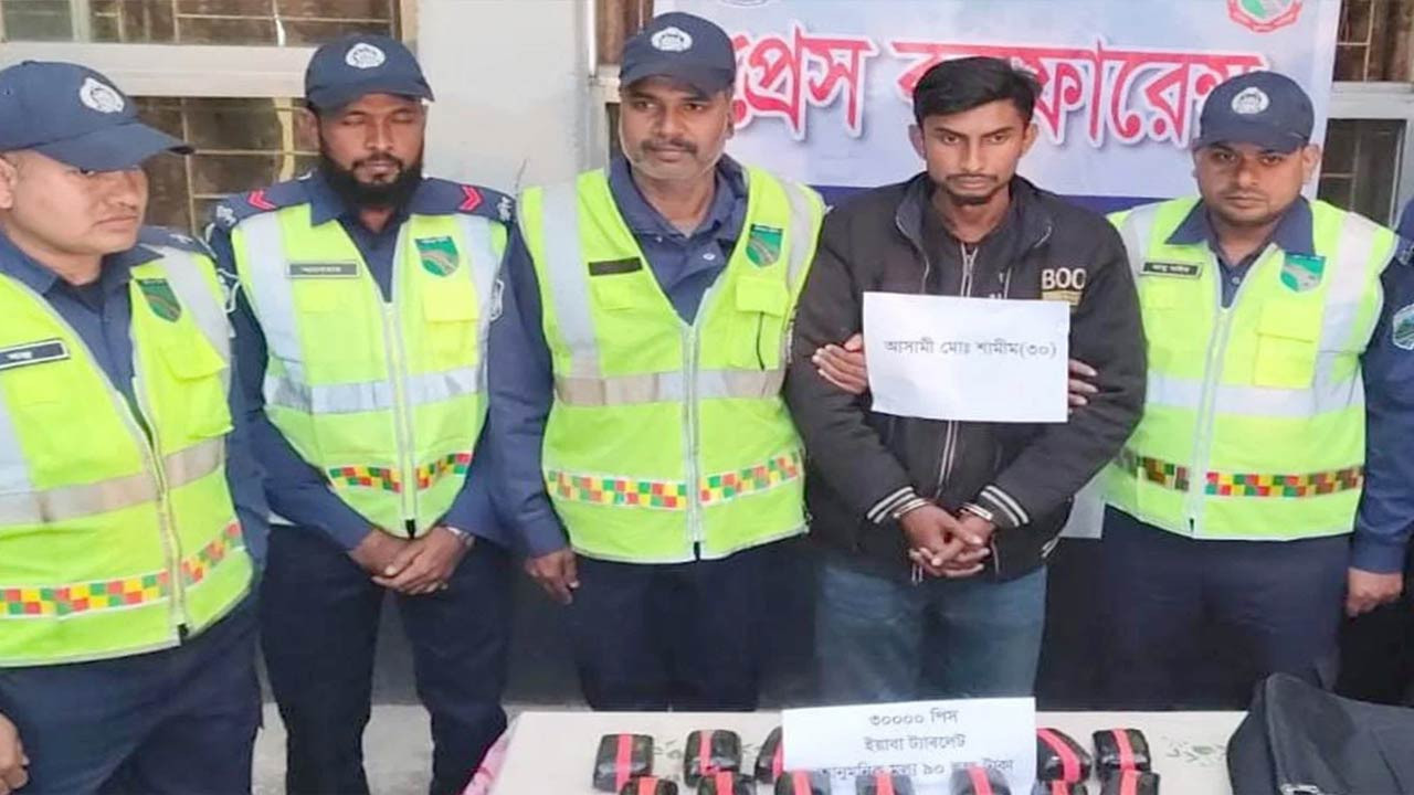 ৩০ হাজার পিস ইয়াবাসহ মাদককারবারি গ্রেফতার