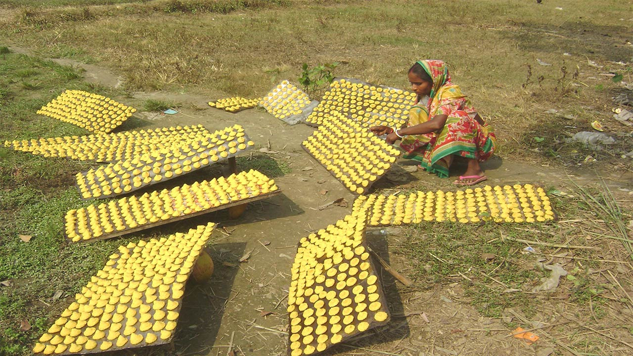 পাবনার চাটমোহরে কুমড়ো বড়িতে স্বাবলম্বী নারীরা