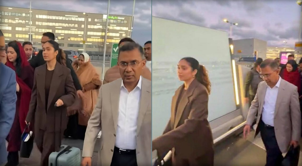 লন্ডনের বিমানবন্দরে তারেক রহমান, সফরসঙ্গী হলেন যারা