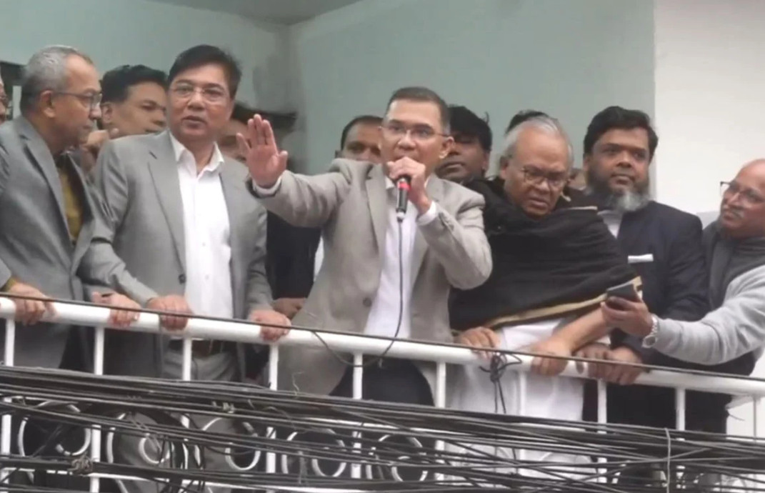 দীর্ঘ দেড় যুগ পর বিএনপির নয়াপল্টন কার্যালয়ে তারেক রহমান