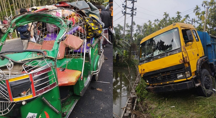 ভোলায় ট্রাক-সিএনজি মুখোমুখি সংঘর্ষে নিহত ৩