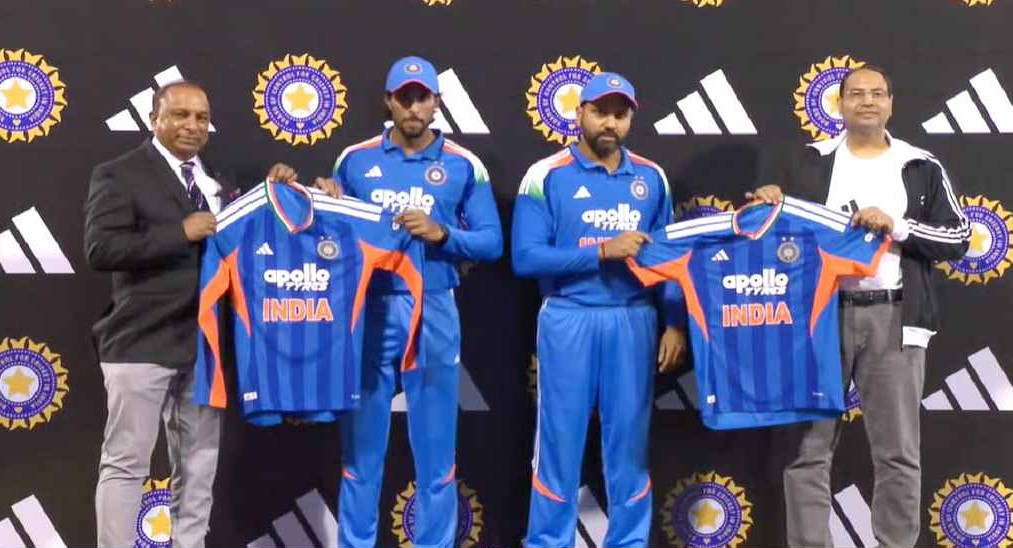 টি-টোয়েন্টি বিশ্বকাপের জন্য ভারতের জার্সি উন্মোচন