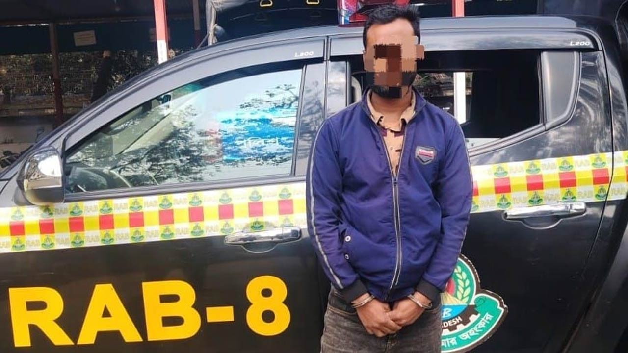 বগুড়ায় ডাকাতির আসামি বরিশাল থেকে গ্রেফতার, র‌্যাব’র যৌথ অভিযান