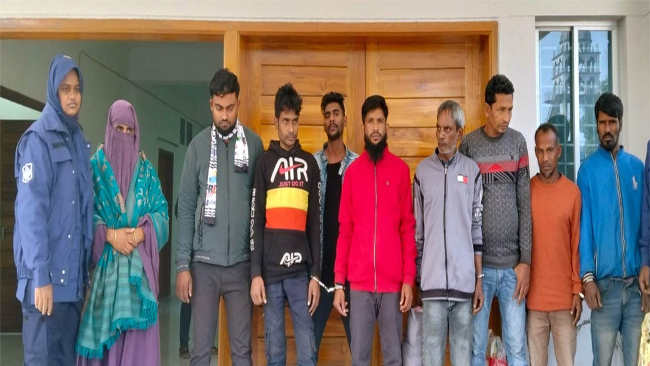 বগুড়ার আদমদীঘিতে মাদকসেবীসহ বিভিন্ন মামলায় ৯ জন গ্রেফতার