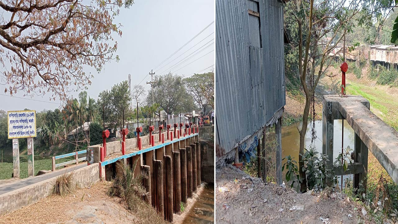 অপরিকল্পিত স্লুইচগেট নির্মাণে মরে গেছে খরস্রোতা আত্রাই নদী