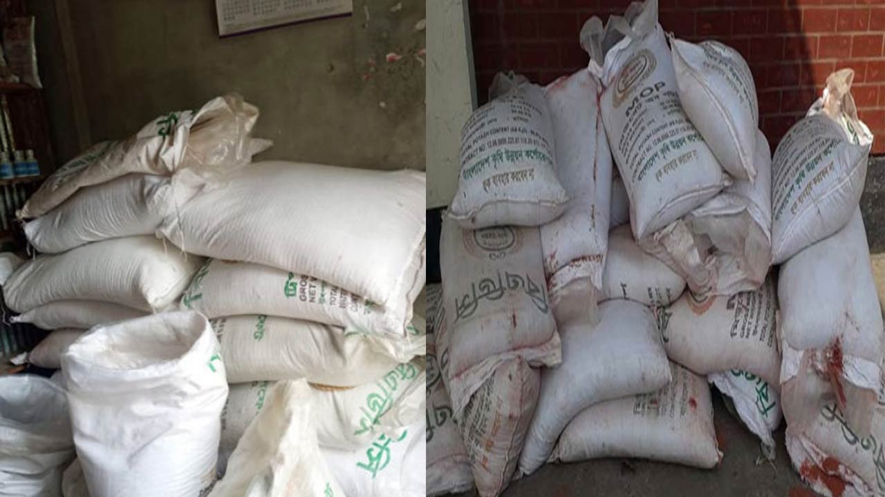 লালমনিরহাটে ডিলারদের গুদামে সার পাওয়া না গেলেও বাজারে মিলছে দ্বিগুণ দামে