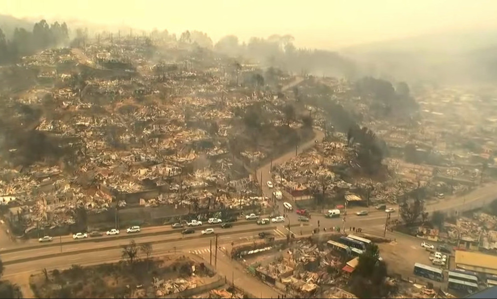 চিলিতে ভয়াবহ দাবানলে নিহত ১৯