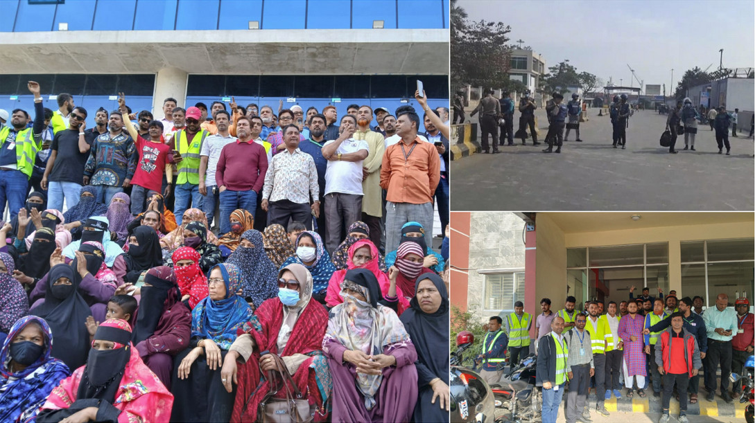 শ্রমিকদের কর্মবিরতিতে অচল চট্টগ্রাম বন্দর