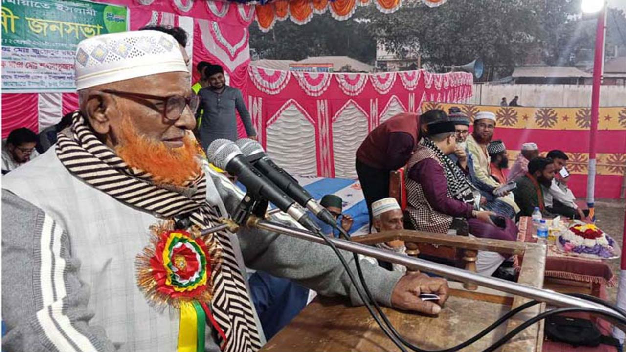 বগুড়ার শিবগঞ্জে জামায়াত ইসলামীর প্রার্থীর নির্বাচনী জনসভা