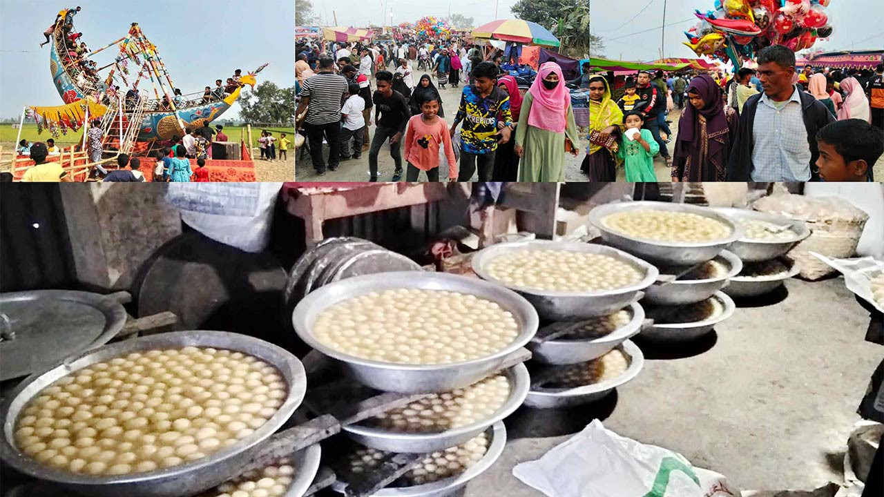 বগুড়ার সোনাতলায় ৭টি স্থানে সন্ন্যাসীর মেলা বাড়ি বাড়ি আত্মীয়-স্বজনের ভিড়