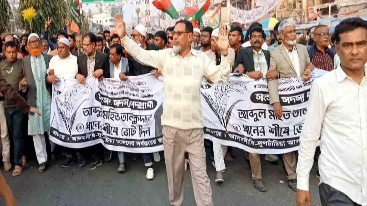 বগুড়ার দুপচাঁচিয়ায় বিএনপি’র গণমিছিল