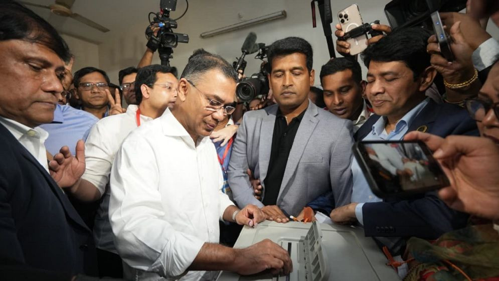 ভোট দিলেন তারেক রহমান