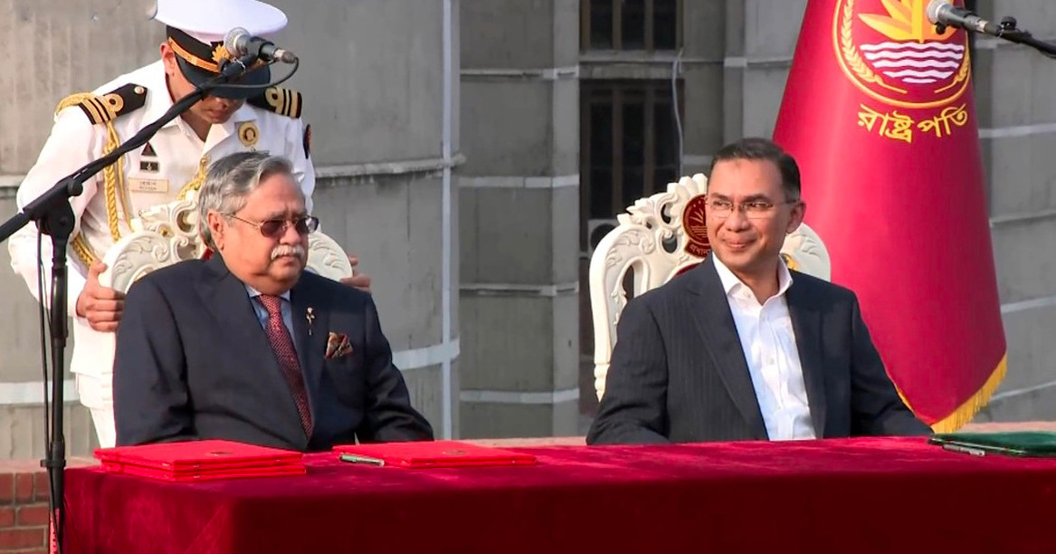 তিন বছরে তিন সরকারকে শপথ পড়ালেন রাষ্ট্রপতি সাহাবুদ্দিন