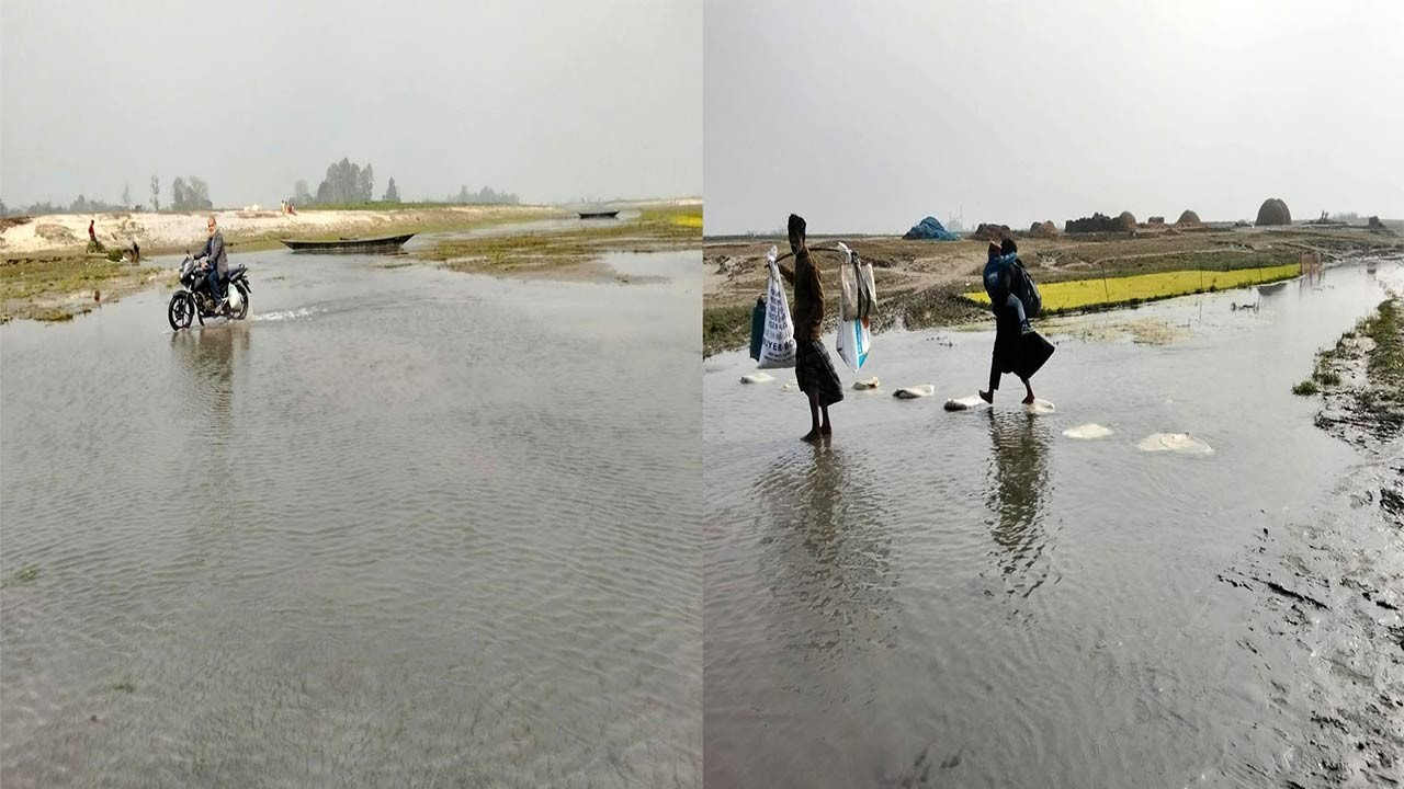 নদী নয়- এ যেন বিস্তীর্ণ মরুভূমি