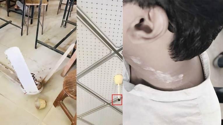 রুয়েটে ক্লাস চলাকালে ঘাড়ে সিলিং ফ্যান পড়ে শিক্ষার্থী আহত