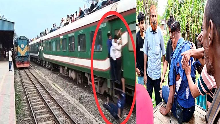 ৪০ কি.মি. ট্রেনের হ্যান্ডেলে ঝুলে প্রাণে রক্ষা পেলেন রেল পুলিশ