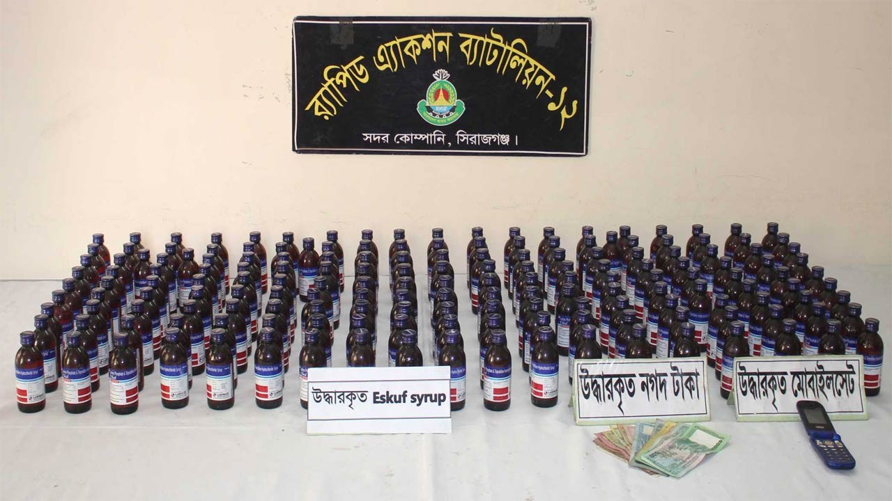 সিরাজগঞ্জ ১৭৫ বোতল স্কাফসহ গ্রেফতার ১
