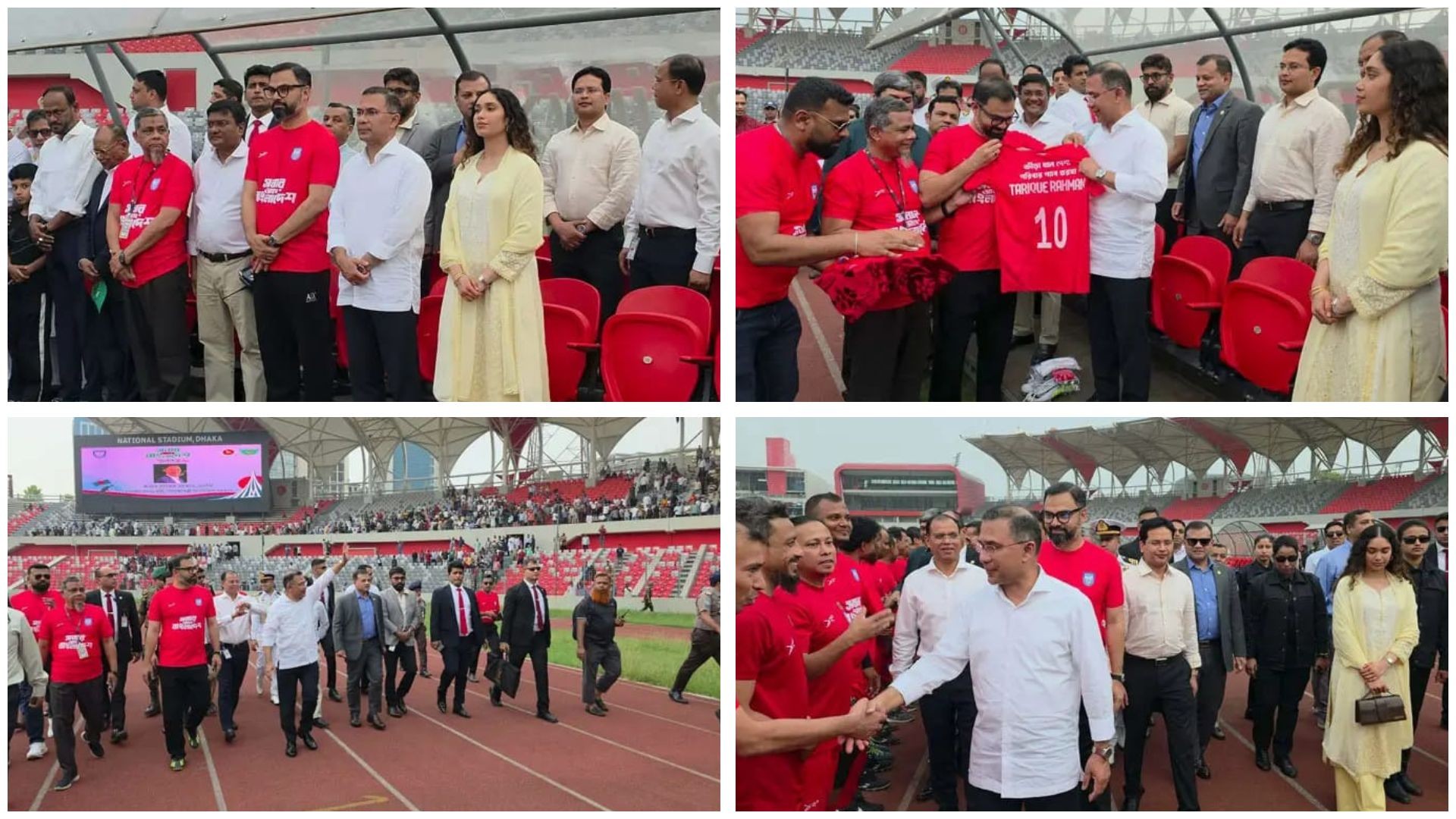 পূর্বসূচি ছাড়াই হঠাৎ জাতীয় স্টেডিয়ামে প্রধানমন্ত্রী