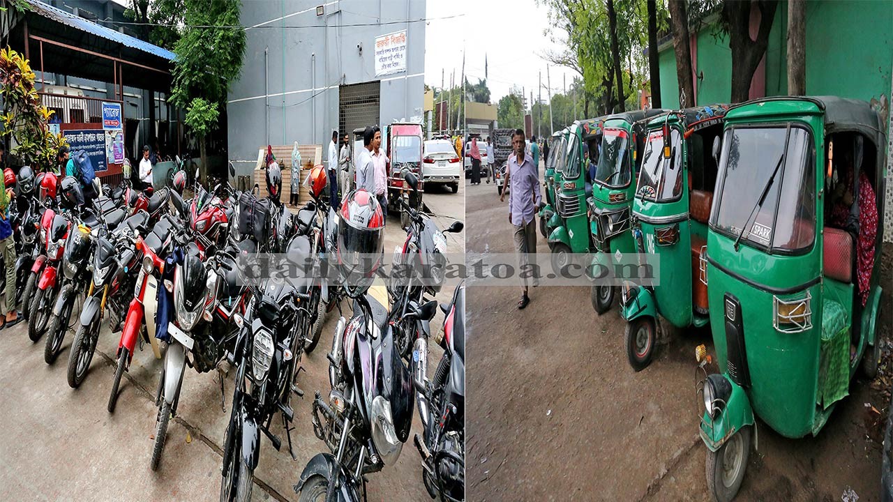 বগুড়া মোহাম্মদ আলী হাসপাতাল চত্বরই যেন এক গ্যারেজ!