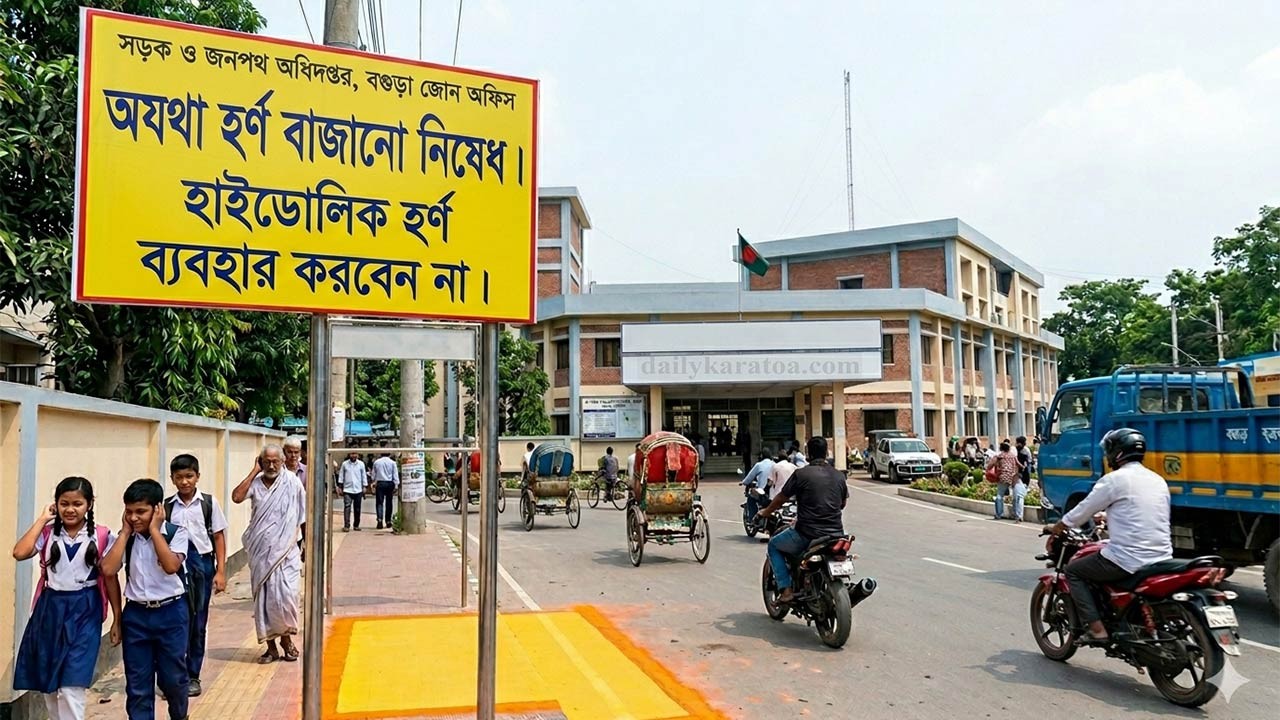 বগুড়ায় আবাসিক এলাকায় শব্দের মাত্রা সীমার চেয়ে অনেক বেশি