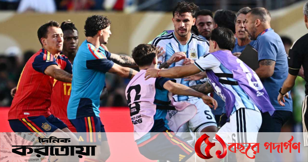 বিশ্বকাপ ফাইনালের ঘটনায় আর্জেন্টিনার তিন খেলোয়াড়কে ১৮ ম্যাচের নিষেধাজ্ঞা
